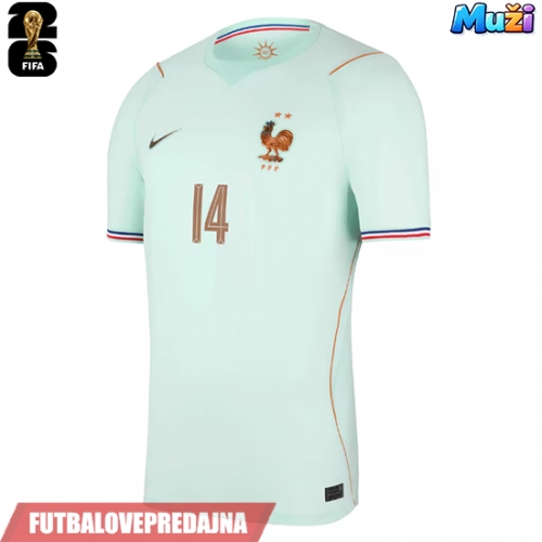 Lacne Muži Futbalové dres Francúzsko Adrien Rabiot #14 MS 2026 Krátky Rukáv - Preč